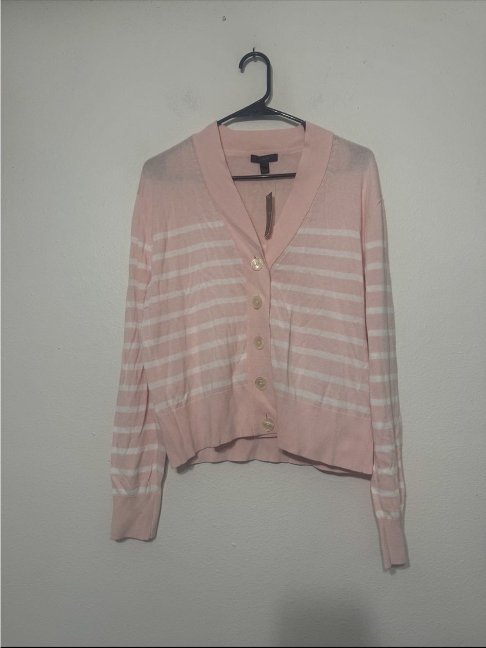 J.Crew Cropped Lightweight Cardigan in Stripe NWT